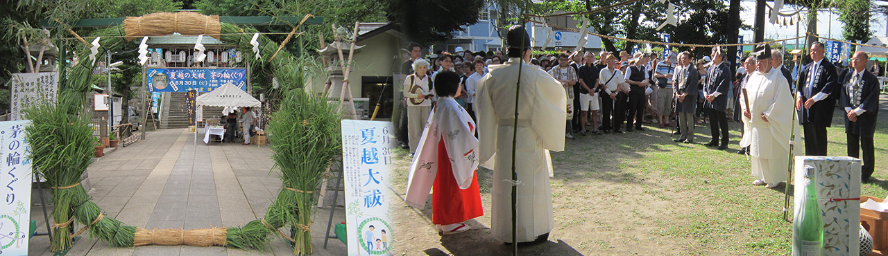 写真大津諏訪神社の境内から社殿